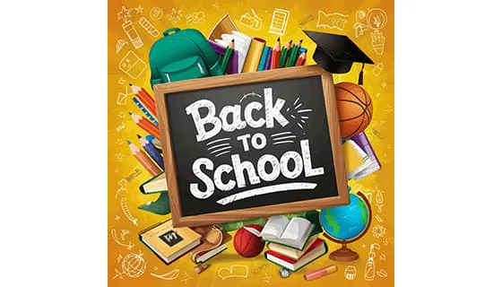 各种各样的学习工具设计开学季矢量素材(EPS)四