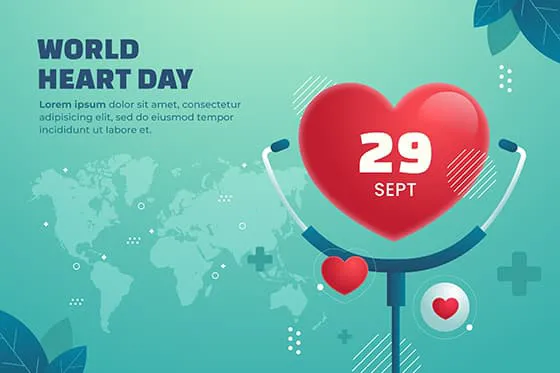 心脏和听诊器设计世界心脏日背景图片矢量素材(AI/EPS)五