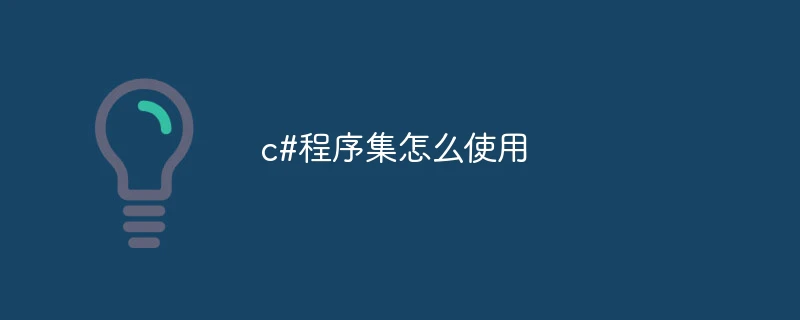 c#程序集怎么使用