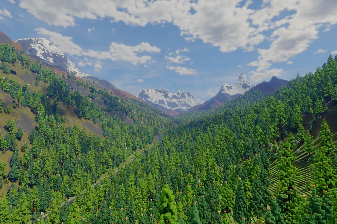 “把现实搬进游戏”，玩家在《我的世界》中打造最逼真的珠穆朗玛峰