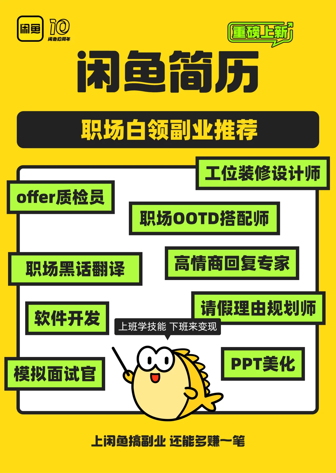 闲鱼“简历”功能上线：展示 2024 十大副业风口，00 后搞钱意识遥遥领先