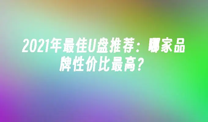 2021年最佳U盘推荐:哪家品牌性价比最高?