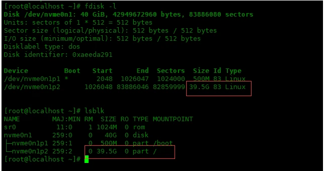如何在 Linux 中扩展 XFS 根分区