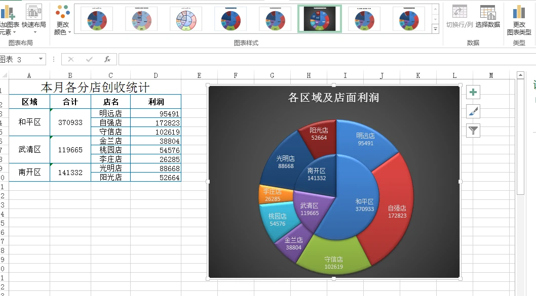 Excel怎么快速制作双层饼图 Excel双层饼图快速制作教程