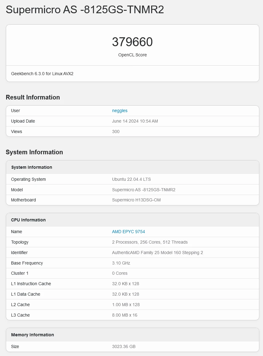 登顶 OpenCL 榜单，AMD MI300X 成“榜一大哥”：比英伟达 L40S 快 7.7%、比 RTX 4090 快 18.8%