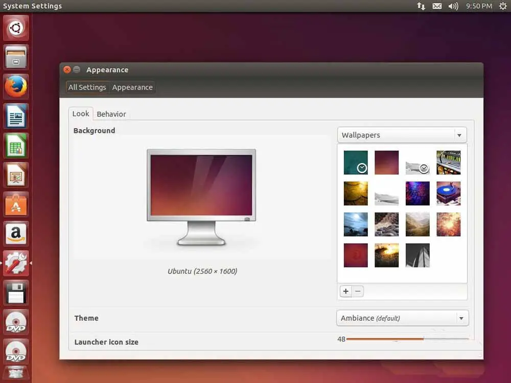Ubuntu系统怎么设置左侧图标按钮的大小?