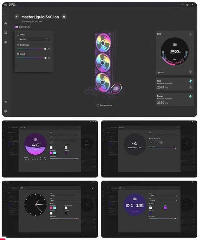2199 元，酷冷至尊 MasterLiquid 360 冰界幻屏水冷散热器发布