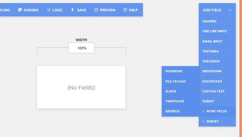 使用WordPress的拖放表单构建器