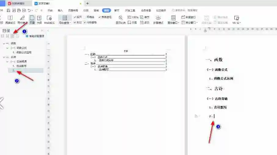 wps左侧目录导航怎么出来 wps在左侧显示目录方法