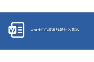 word红色波浪线是什么意思