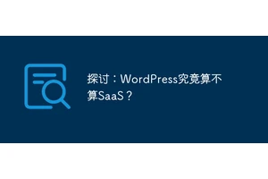 探讨：WordPress究竟算不算SaaS？