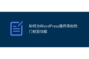 如何为WordPress插件添加热门标签功能
