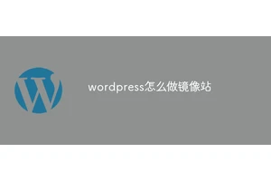 wordpress怎么做镜像站
