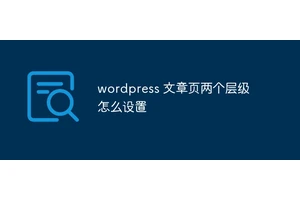 wordpress 文章页两个层级怎么设置