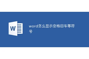 word怎么显示空格回车等符号