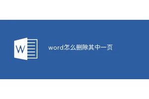 word怎么删除其中一页