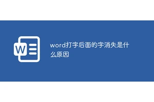 word打字后面的字消失是什么原因