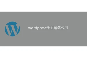 wordpress子主题怎么用