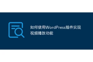 如何使用WordPress插件实现视频播放功能