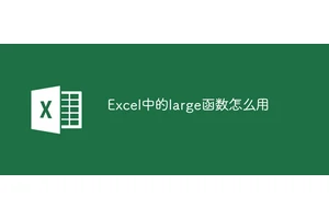 Excel中的large函数怎么用