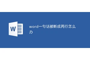 word一句话被断成两行怎么办