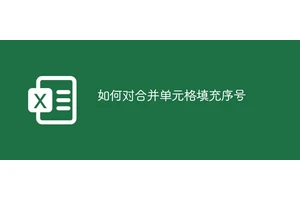 如何对合并单元格填充序号