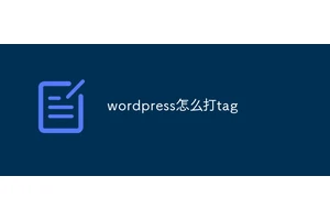 wordpress怎么打tag