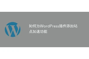 如何为WordPress插件添加站点加速功能