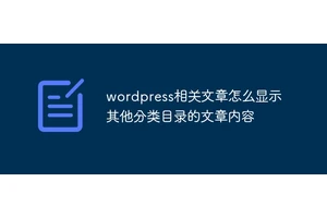 wordpress相关文章怎么显示其他分类目录的文章内容