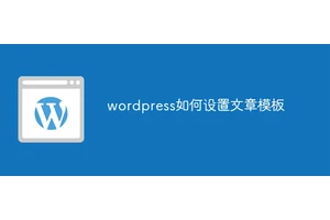 wordpress如何设置文章模板