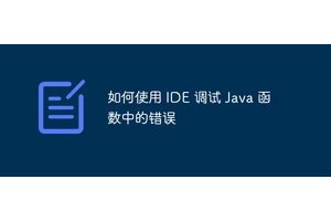 如何使用 IDE 调试 Java 函数中的错误