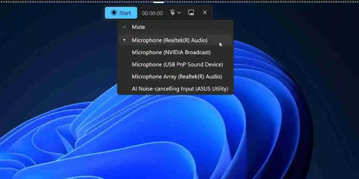 如何在Windows 11截图工具录制屏幕时录制音频