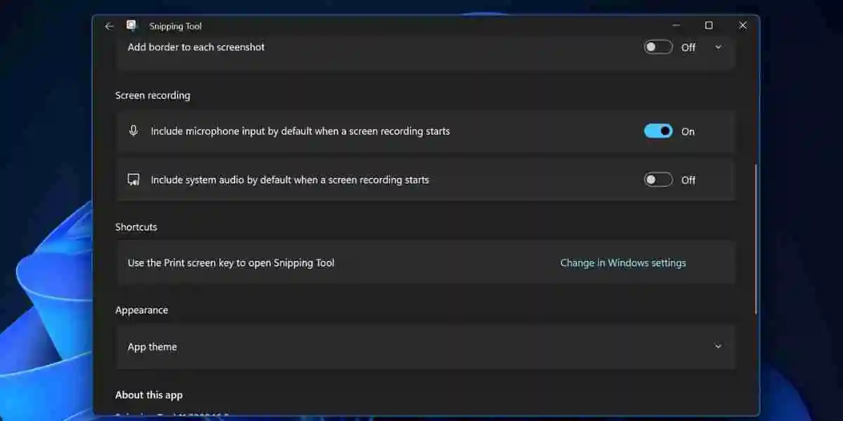 如何在Windows 11截图工具录制屏幕时录制音频