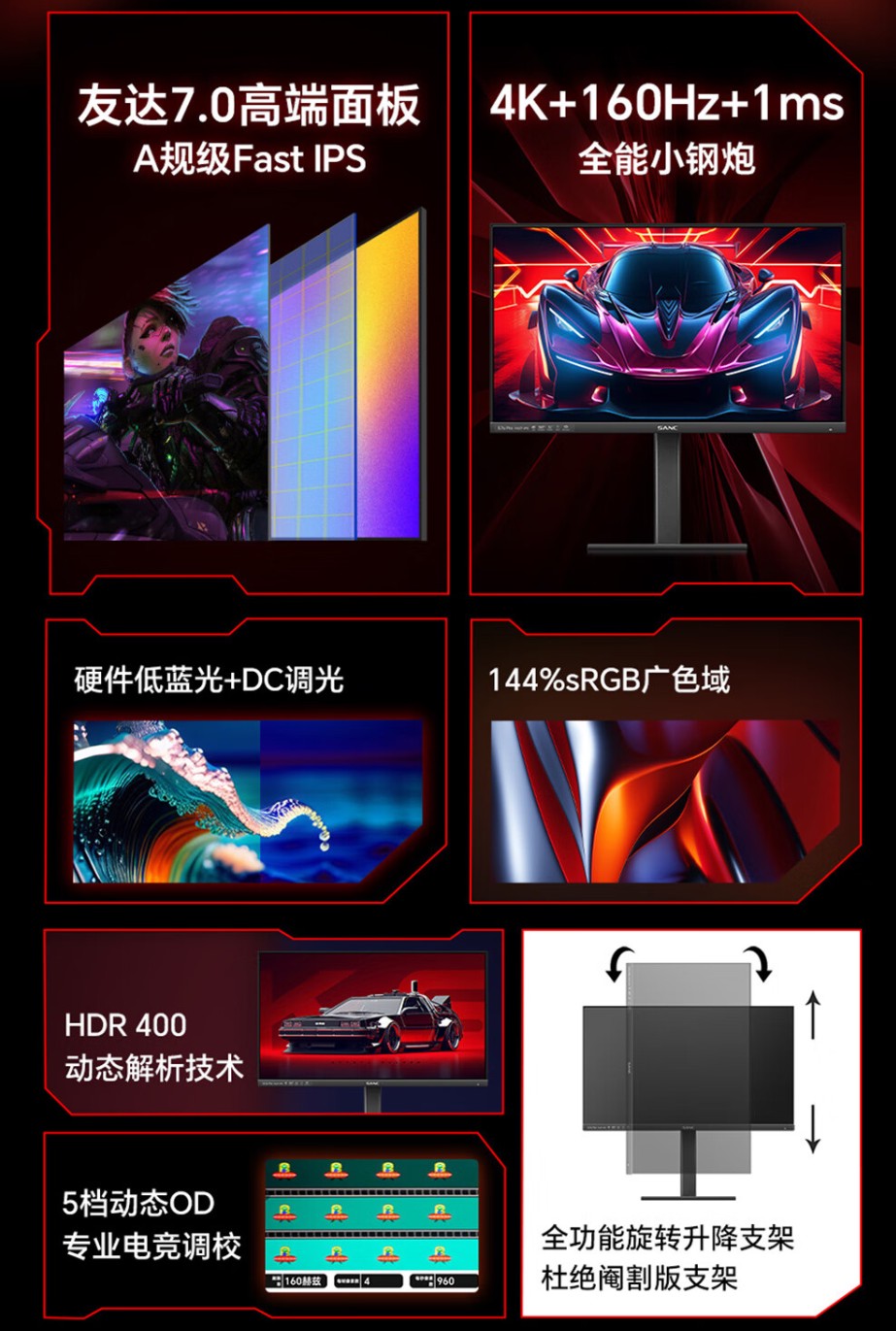 盛色 G7u Pro 27 英寸显示器双十一促销：4K 160Hz 友达 Fast-IPS 面板，活动价 1499 元