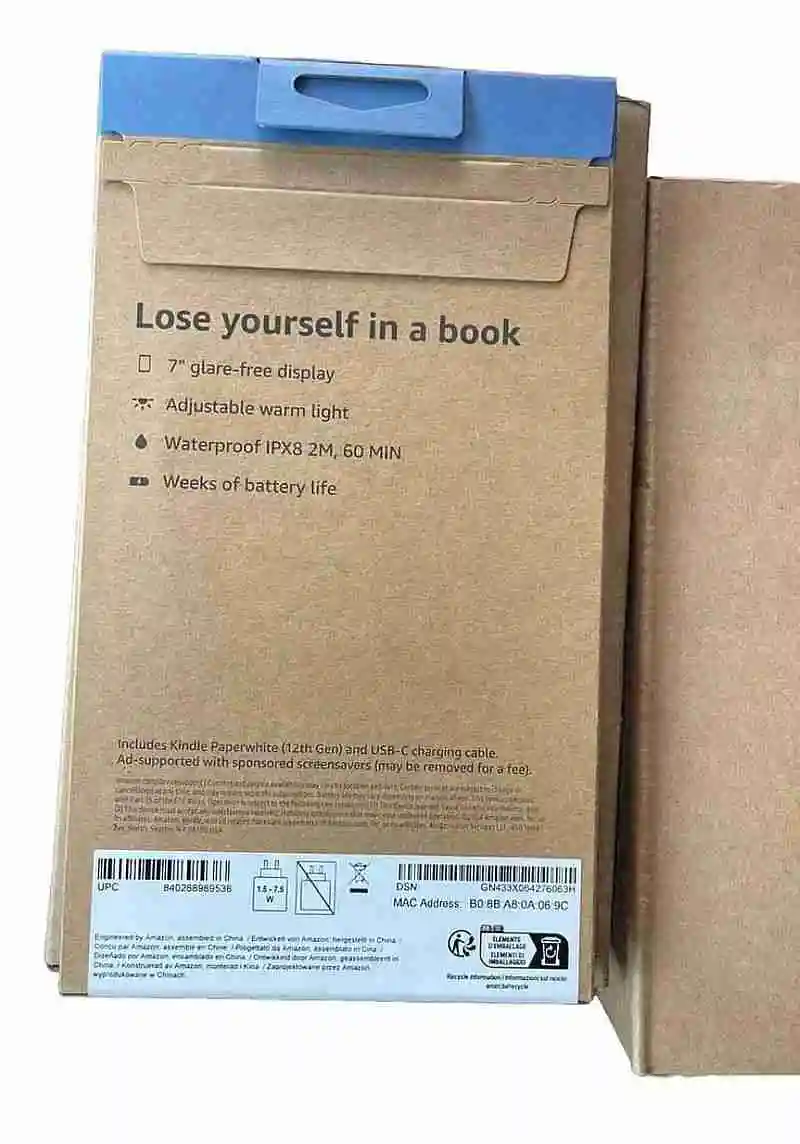 亚马逊第 12 代 Kindle Paperwhite 电子书阅读器曝光:7 英寸屏幕、16GB 存储、IPX8 防水