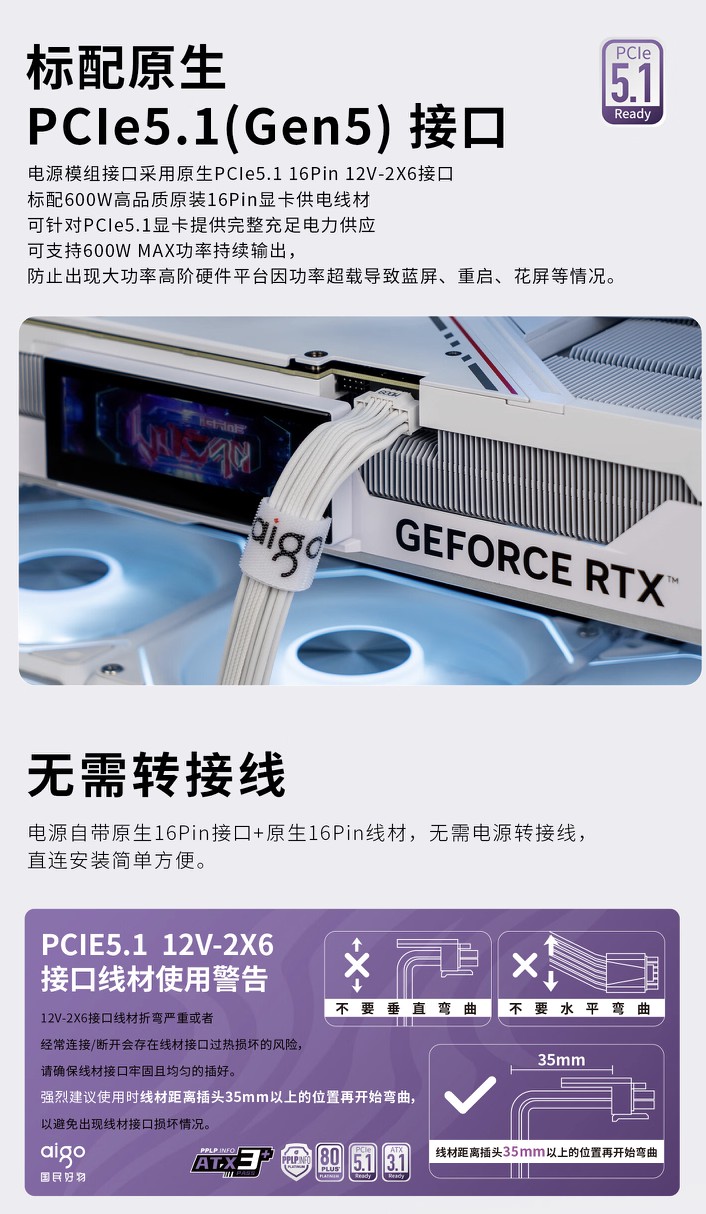 爱国者“星璨 EV”白金牌全模组电源开售：80PLUS 双认证，499 元