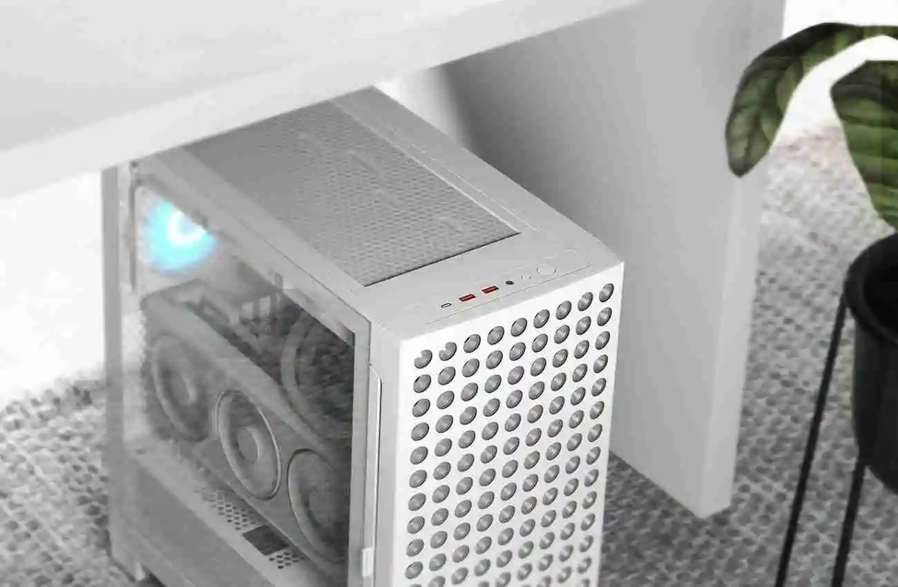 骨伽推出 Airface ECO RGB 中塔机箱：前部“洞洞板”锥形通风孔设计