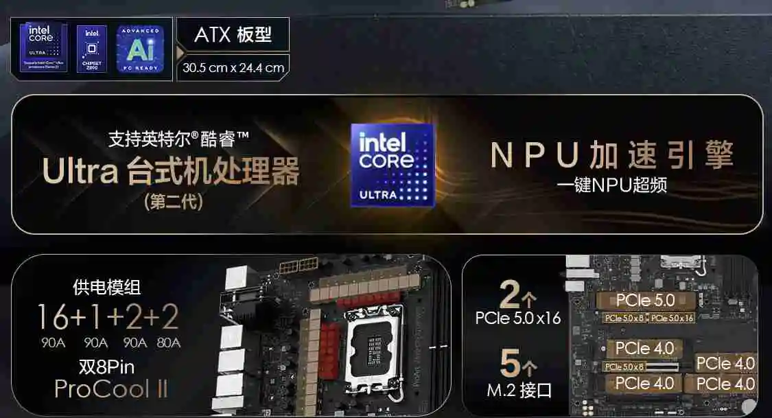 华硕发布 14 款 Z890 主板，最高 24+1+2+2 相供电设计