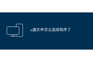 u盘文件怎么变成程序了