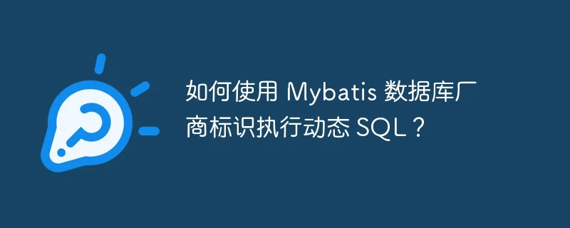 如何使用 mybatis 数据库厂商标识执行动态 sql?