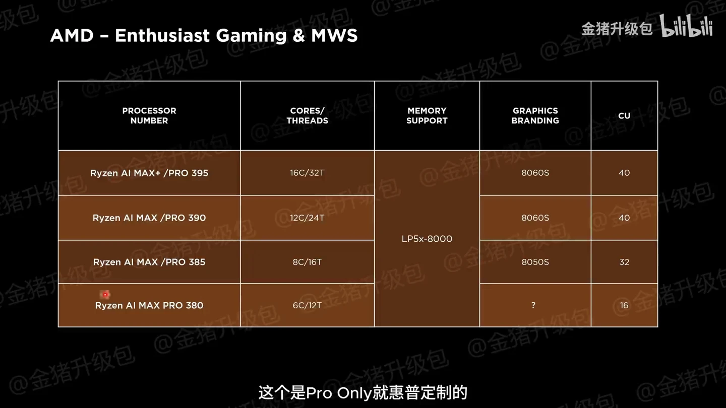 AMD 2025 年移动处理器规格曝光，Fire Range 仅提供锐龙 9