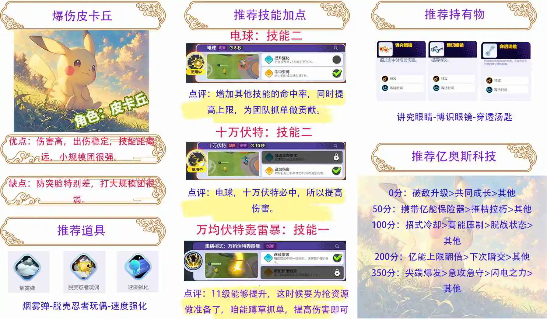 《宝可梦大集结》一图流新手宝可梦推荐