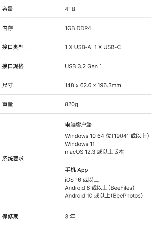 群晖 BeeStation 4TB 私有云开售：支持多设备同步，1680 元