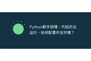 Python新手困境：代码无法运行，如何配置开发环境？