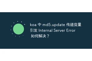 koa 中 md5.update 传递变量引发 Internal Server Error 如何解决？
