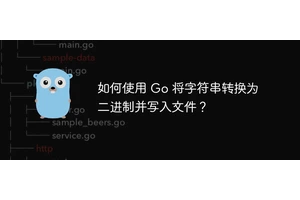 如何使用 Go 将字符串转换为二进制并写入文件？