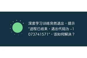 深度学习训练突然退出，提示“进程已结束，退出代码为