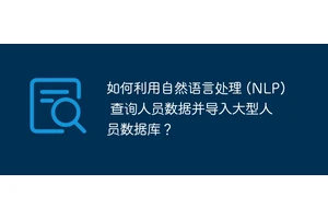 如何利用自然语言处理 (NLP) 查询人员数据并导入大型人员数据库？
