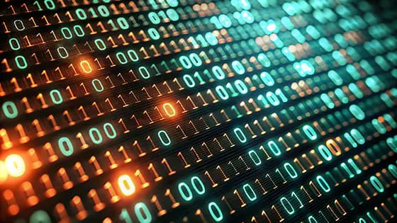 橙色和蓝色二进制代码背景图片素材(JPG)