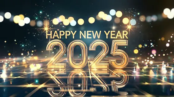 金色璀璨的数字设计 2025 新年快乐图片素材(JPG)六